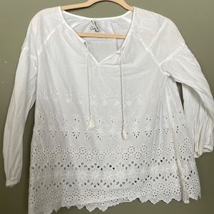 Madewell Lacey embroidered top